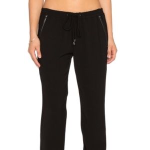 VINCE Leather Trim Joggers